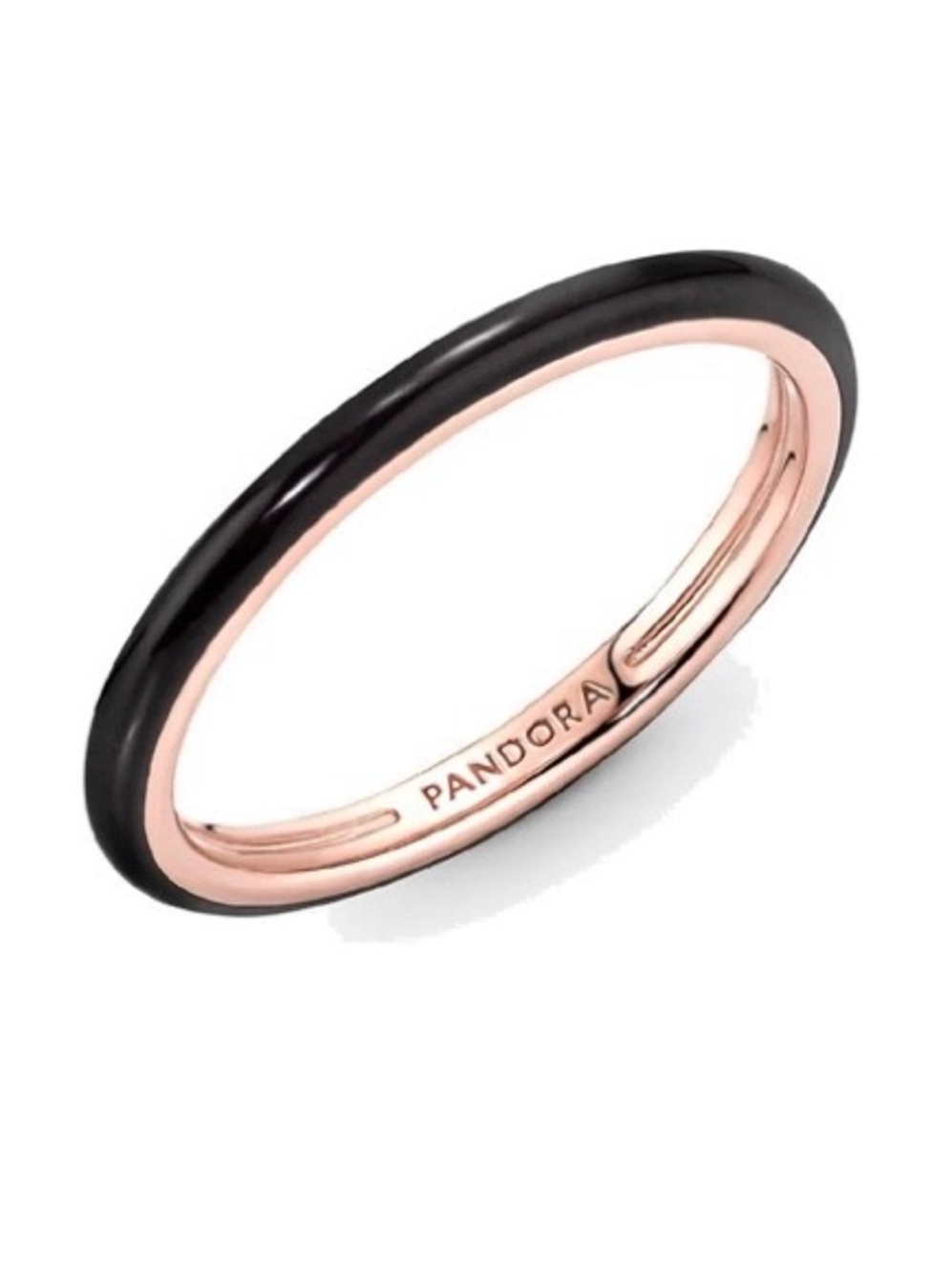 Pandora ME Ring Black Enamel and Rose Gold